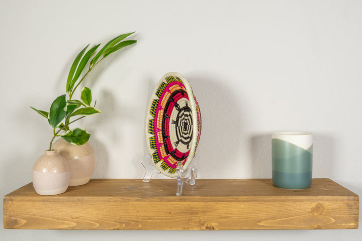 Pink Black And Yellow Turtle Basket Plate