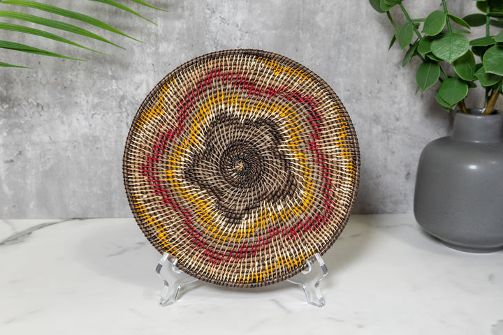 Star Spiraling in Space Basket Plate