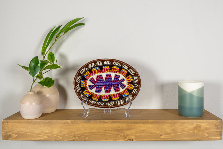 Multi-Color Oval-Shaped Basket Plate
