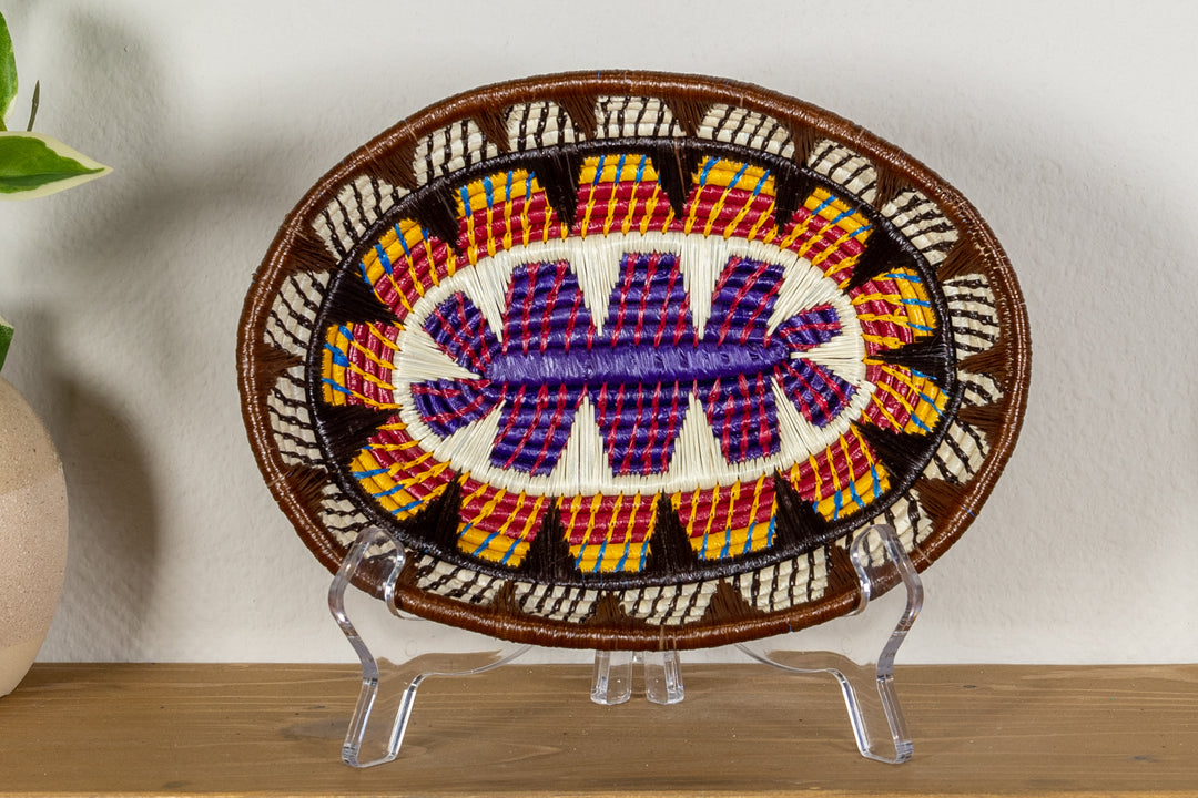 Multi-Color Oval-Shaped Basket Plate