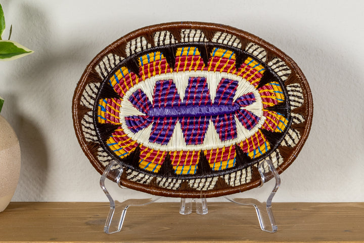 Multi-Color Oval-Shaped Basket Plate