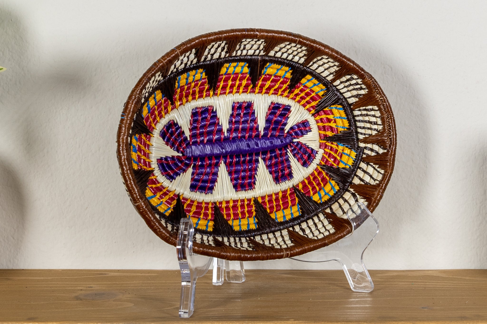 Multi-Color Oval-Shaped Basket Plate