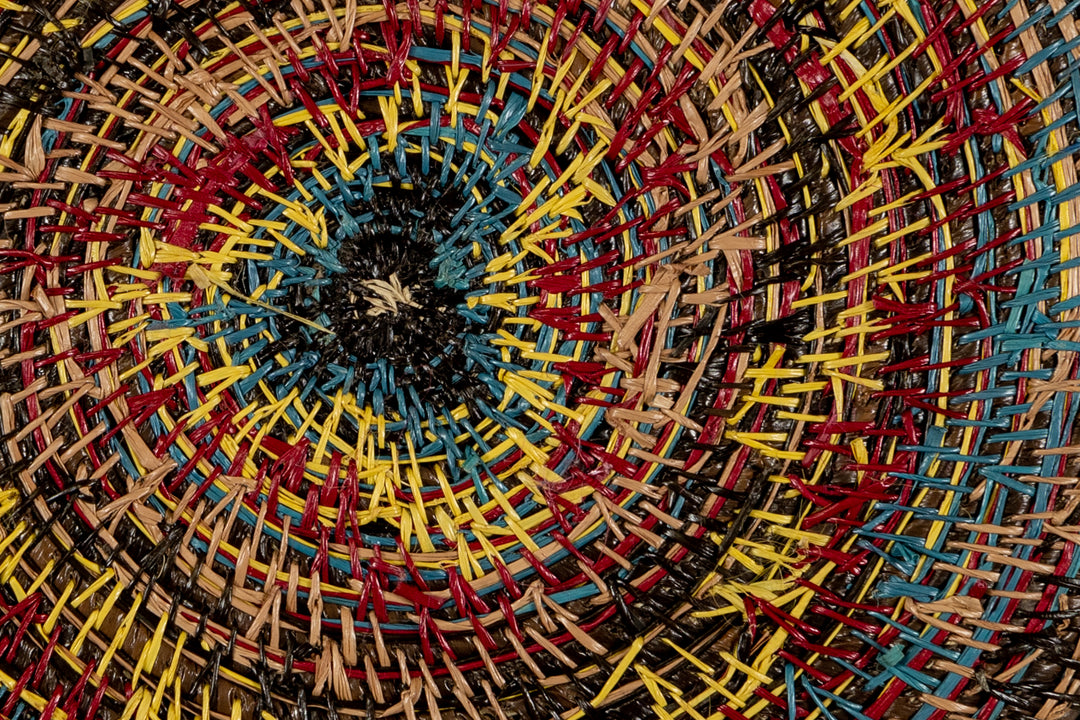Multi-Color Star Burst Basket Plate