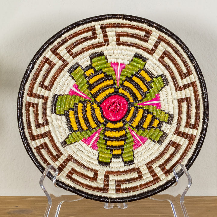 Black Gold And Red Greek Key Basket Plate