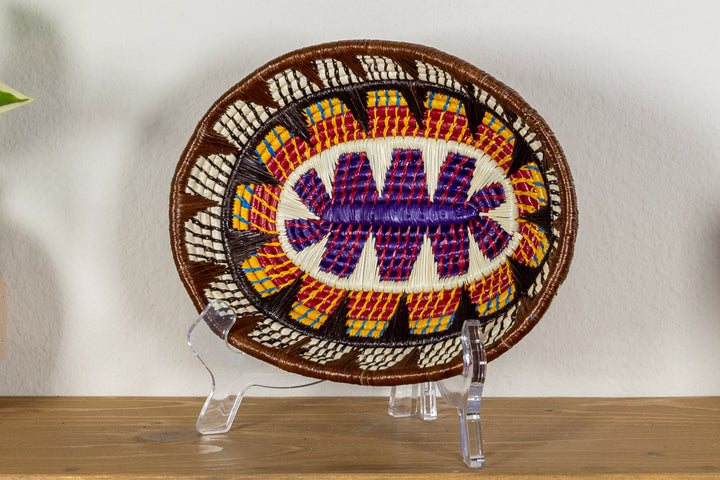 Multi-Color Oval-Shaped Basket Plate