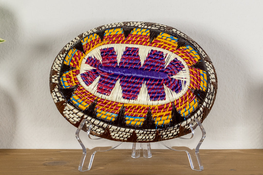 Multi-Color Oval-Shaped Basket Plate