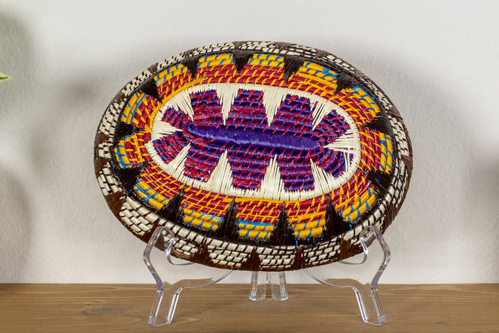 Multi-Color Oval-Shaped Basket Plate