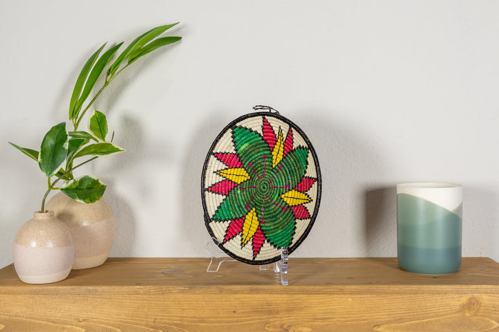 Broad Leaf Flower Small Basket Plate
