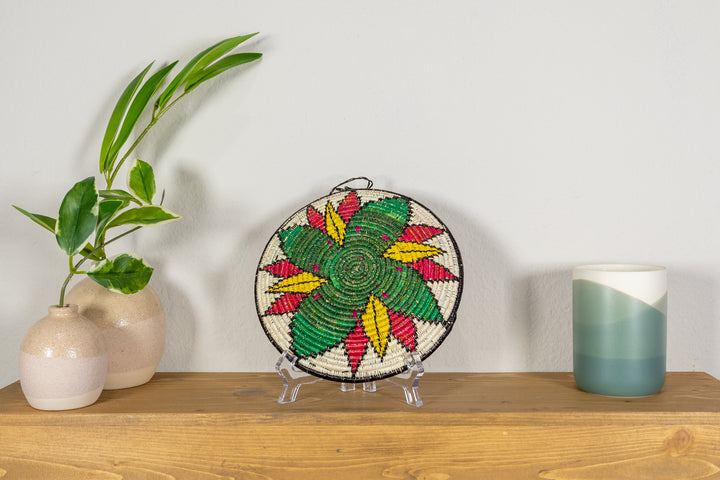 Broad Leaf Flower Small Basket Plate