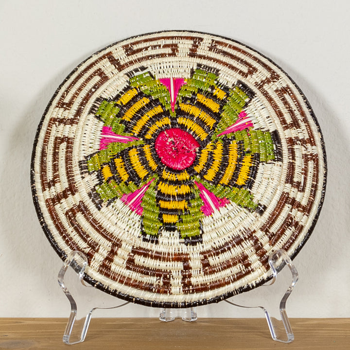 Black Gold And Red Greek Key Basket Plate