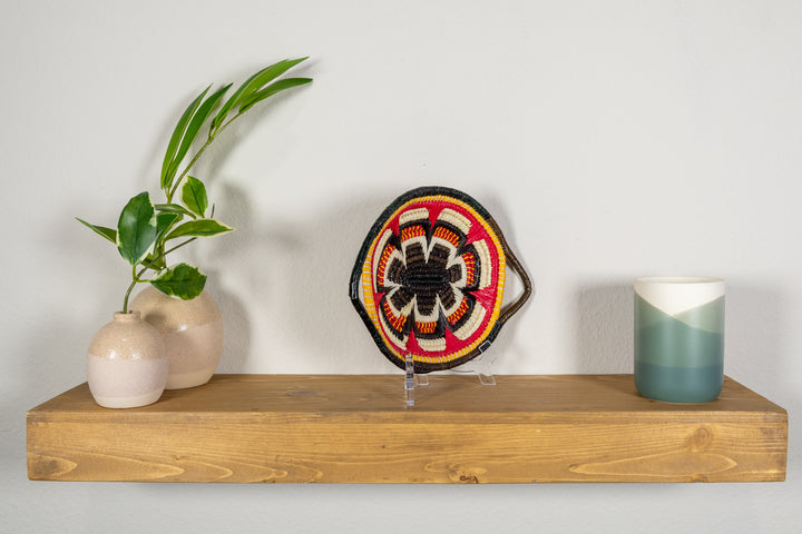 Multi-Color Oval-Shaped Basket Plate with Handles