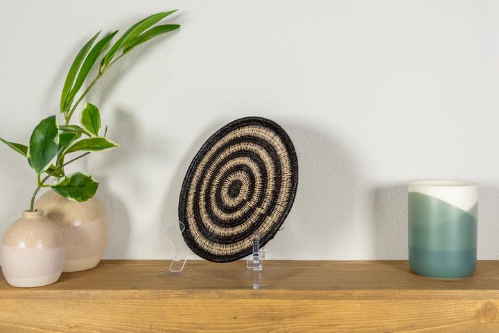 Black And White Small Basket Plate