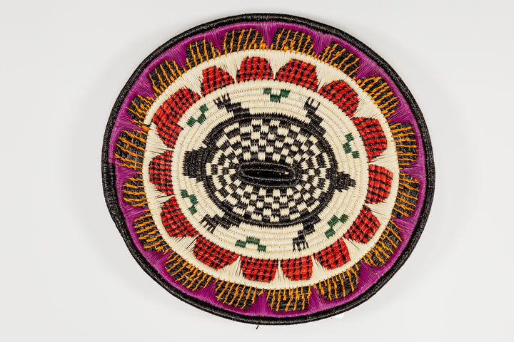 Checker Board Sea Turtle Basket Plate
