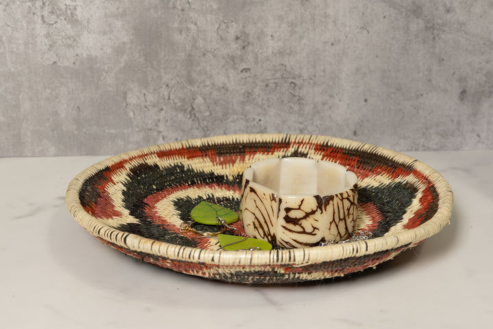 Flourishing Floral Flower Bowl Basket Plate