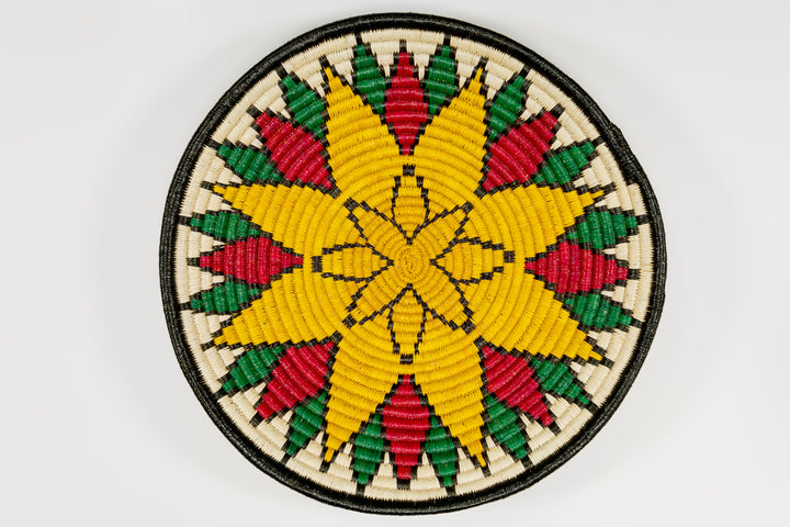 Golden Sunflower Basket Plate