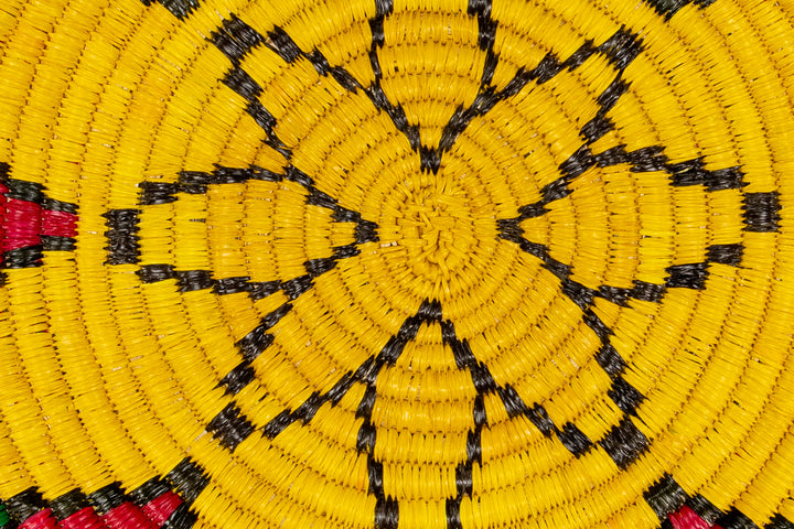 Golden Sunflower Basket Plate