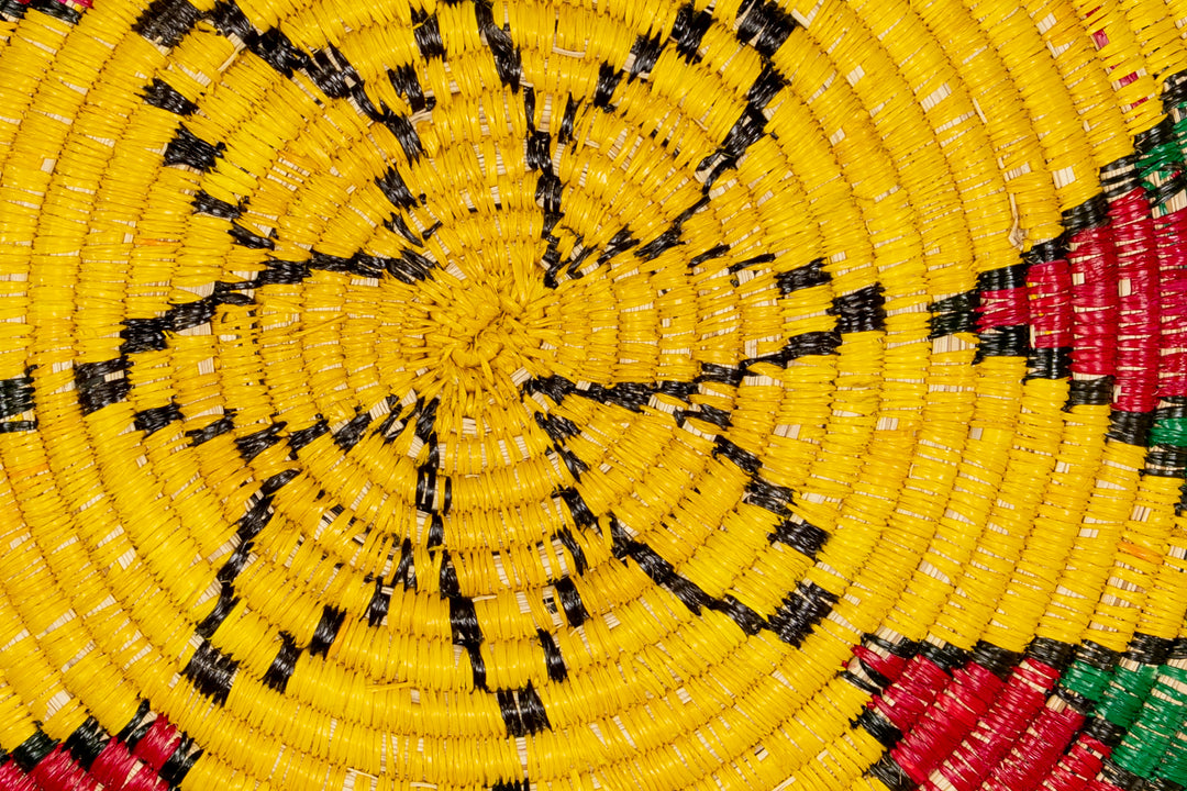 Golden Sunflower Basket Plate