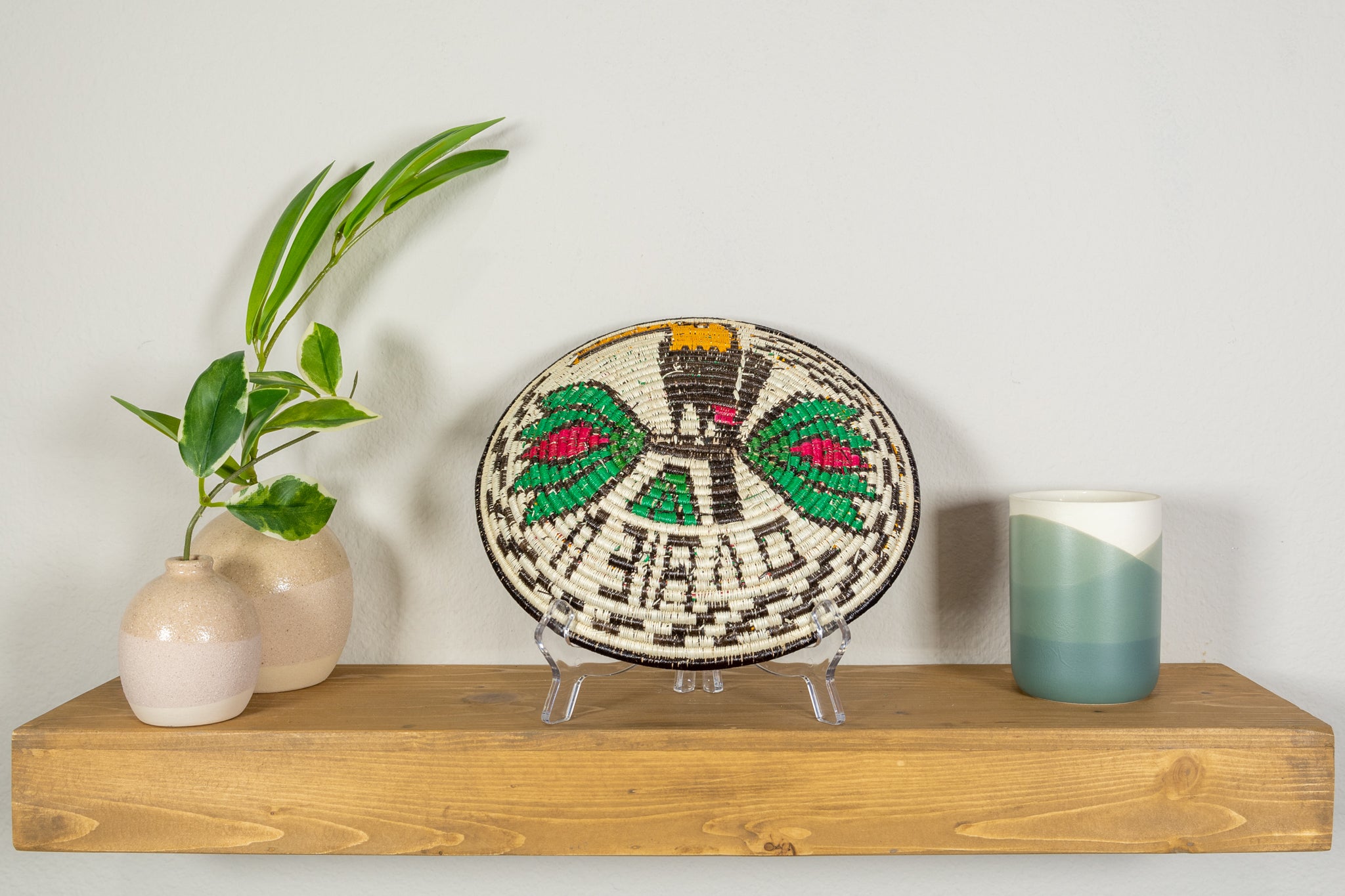 Black Gold And Green Toucan Basket Plate