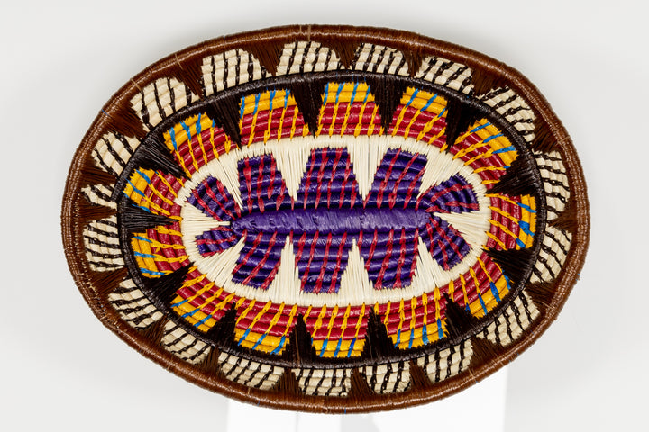 Multi-Color Oval-Shaped Basket Plate