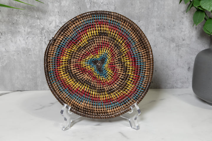 Multi-Color Star Burst Basket Plate