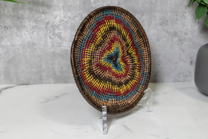 Multi-Color Star Burst Basket Plate