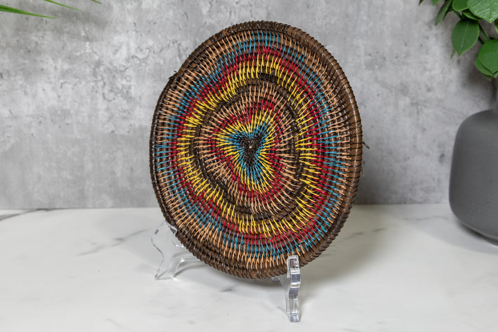 Multi-Color Star Burst Basket Plate