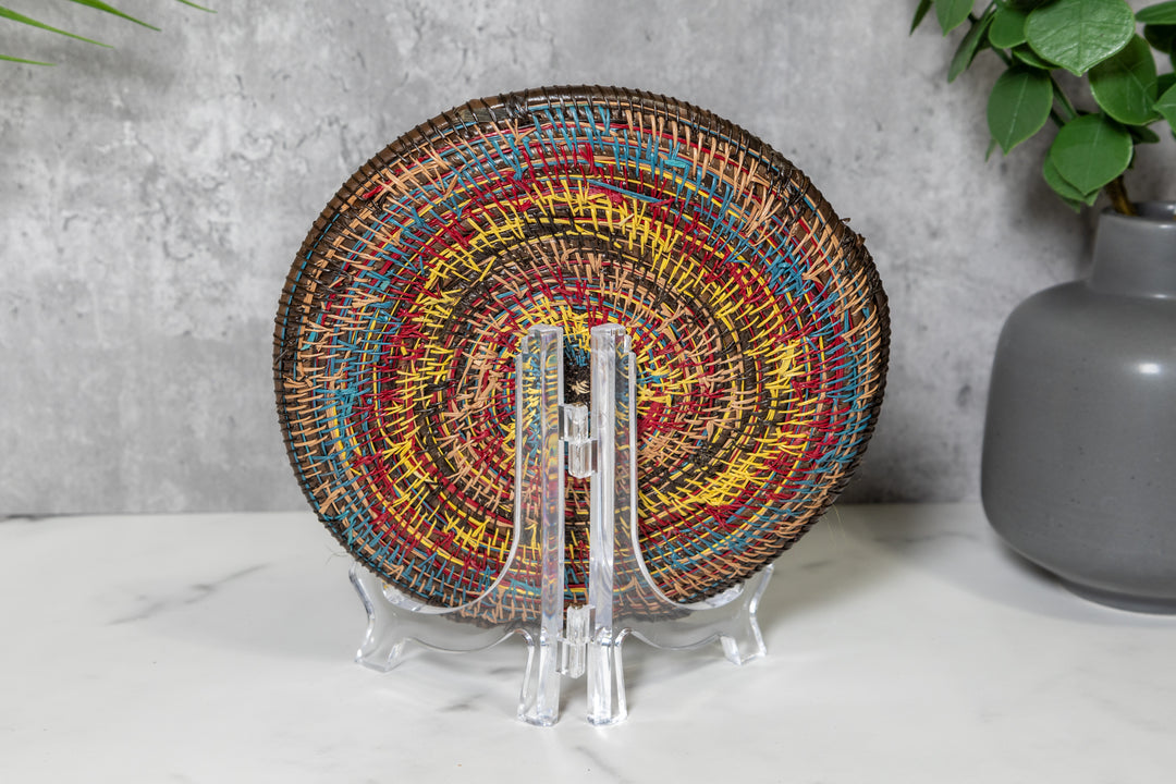 Multi-Color Star Burst Basket Plate