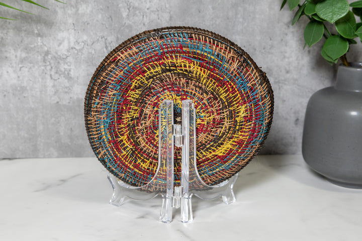Multi-Color Star Burst Basket Plate