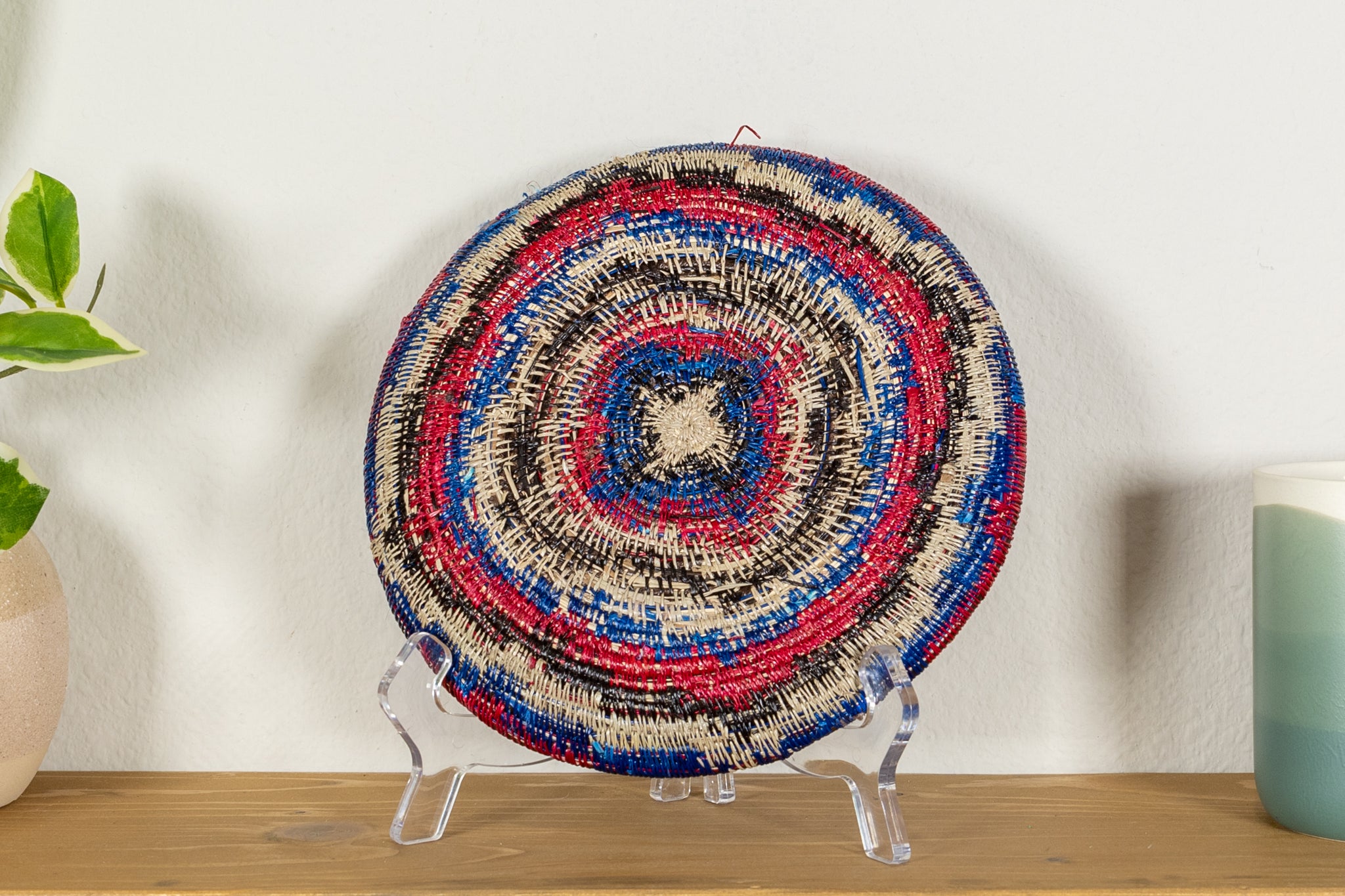 Galaxy Red White And Blue Patriotic Basket Plate