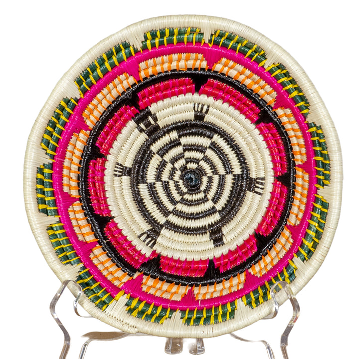 Pink Black And Yellow Turtle Basket Plate