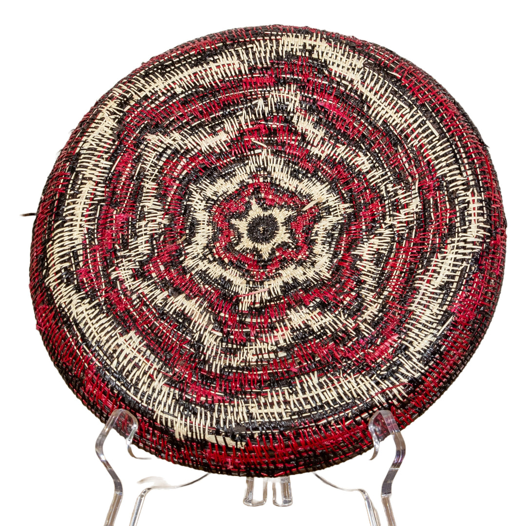 Black Red And White Super Nova Basket Plate