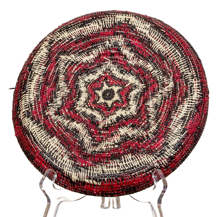 Black Red And White Super Nova Basket Plate
