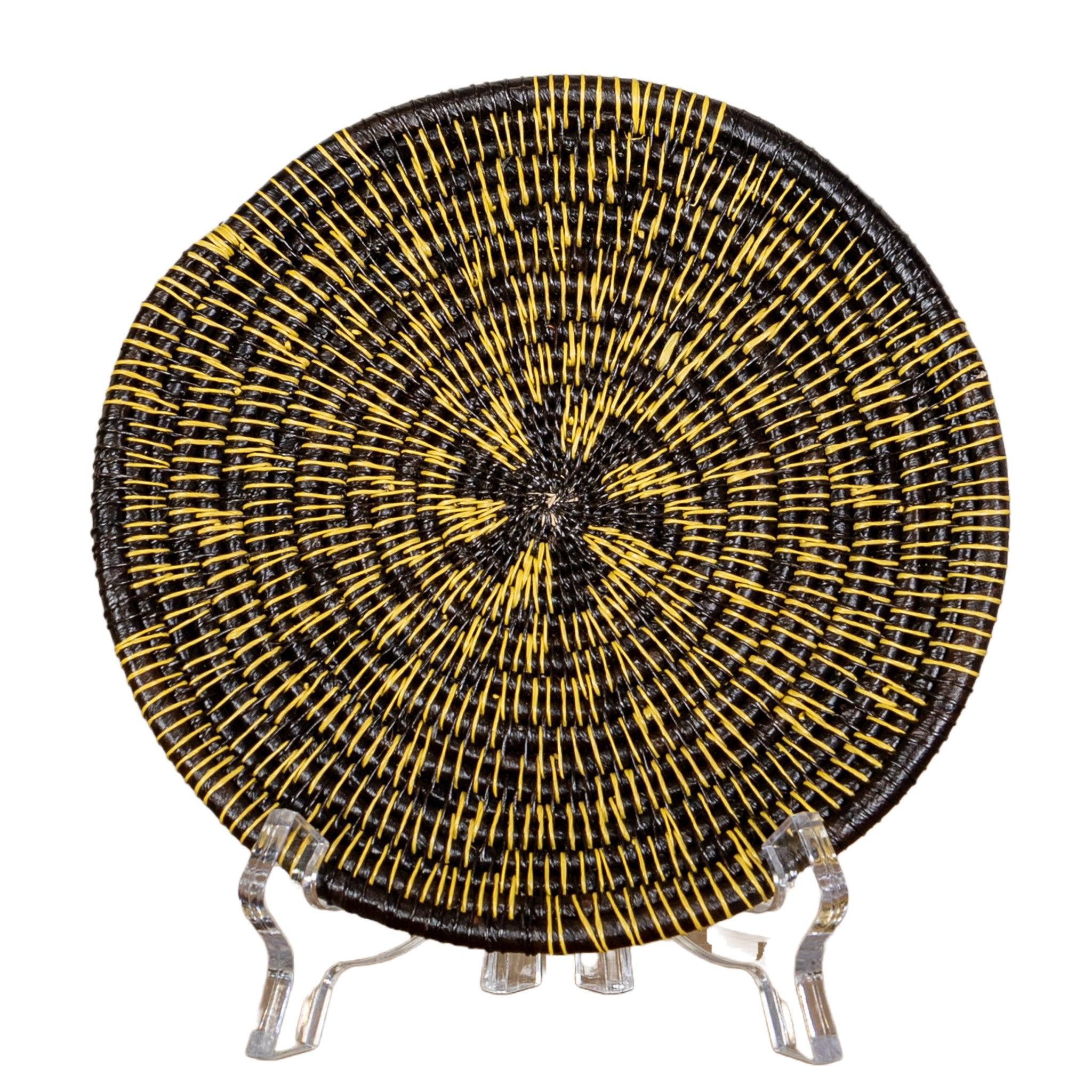 Black And Gold Small Basket Plate