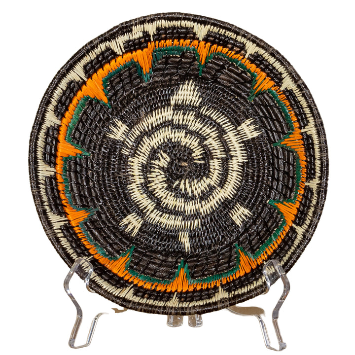 Black Orange And White Turtle Basket Plate