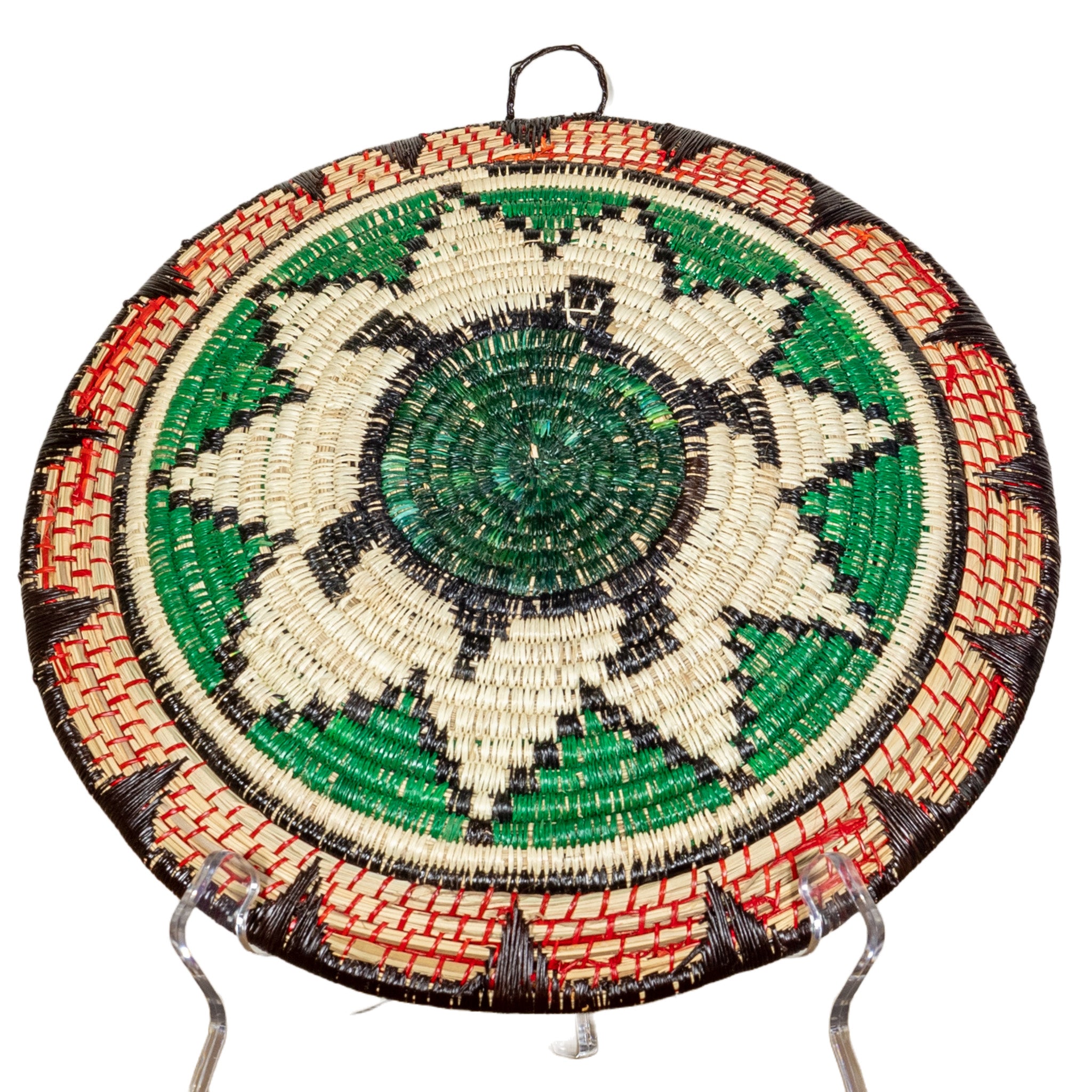 Red Green And Black Turtle Basket Plate