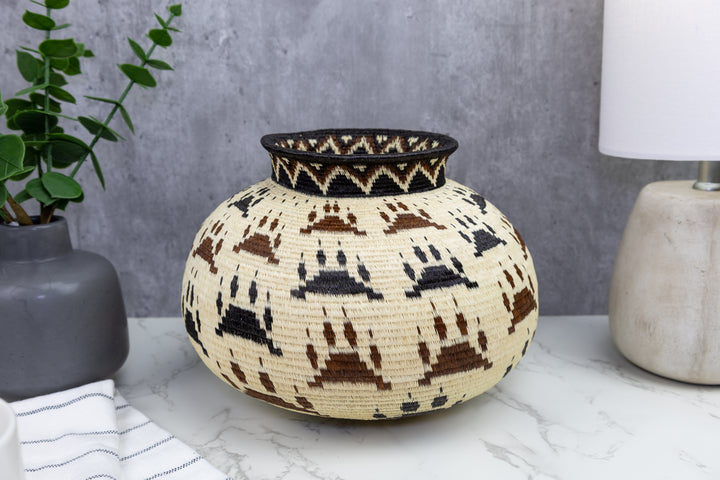 Mountain Lion Paw Woven Basket