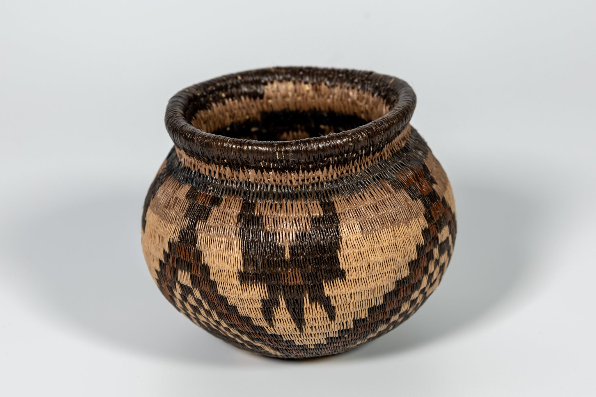 Brown And Black Moth Butterfly Woven Basket
