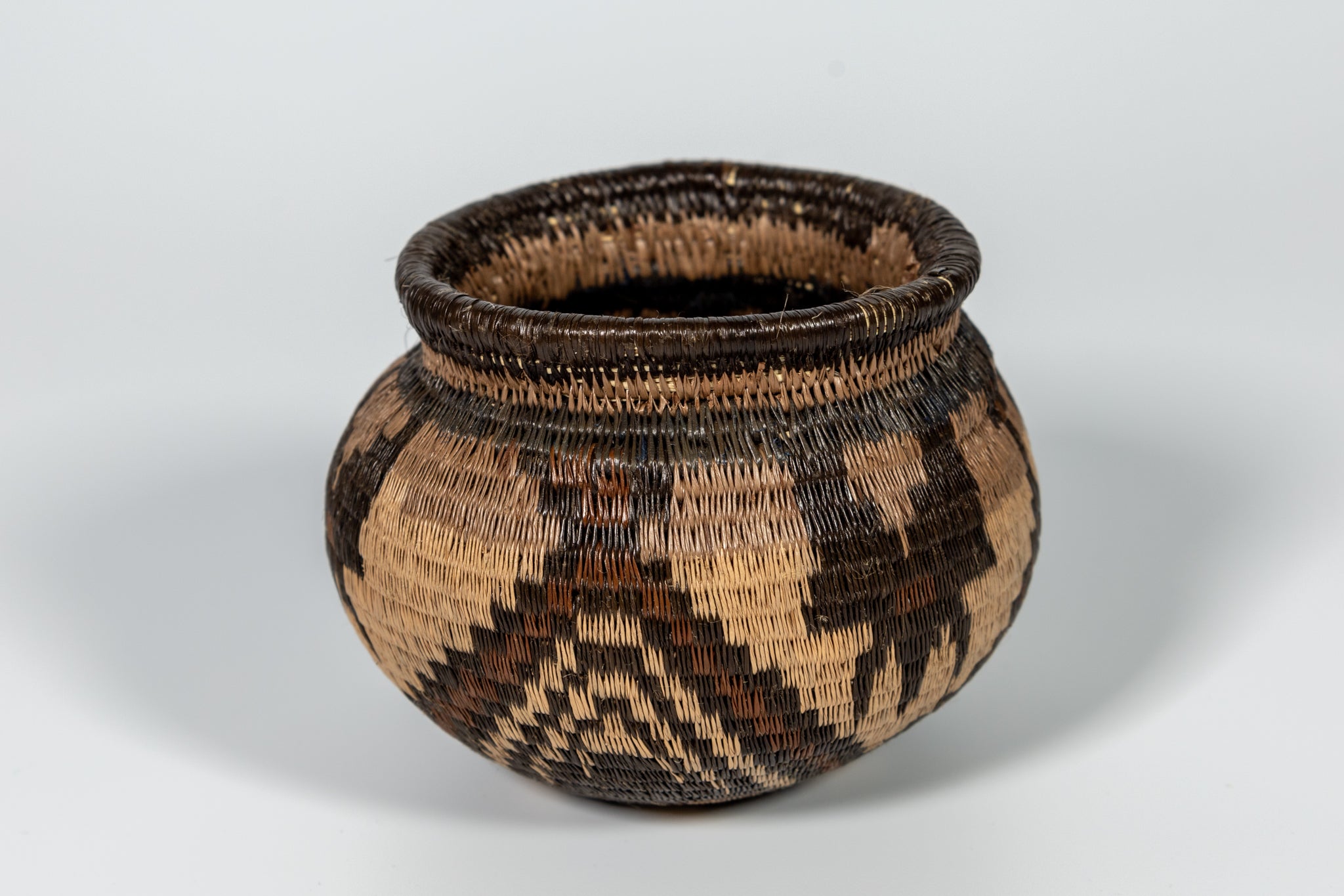 Brown And Black Moth Butterfly Woven Basket