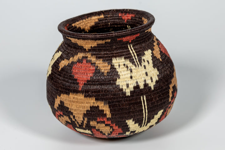 Extraordinary Butterfly And Floral Woven Basket