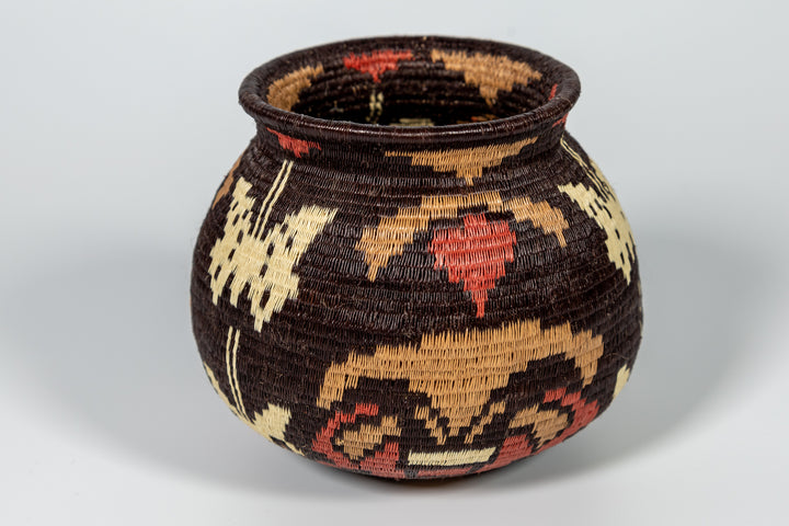 Extraordinary Butterfly And Floral Woven Basket