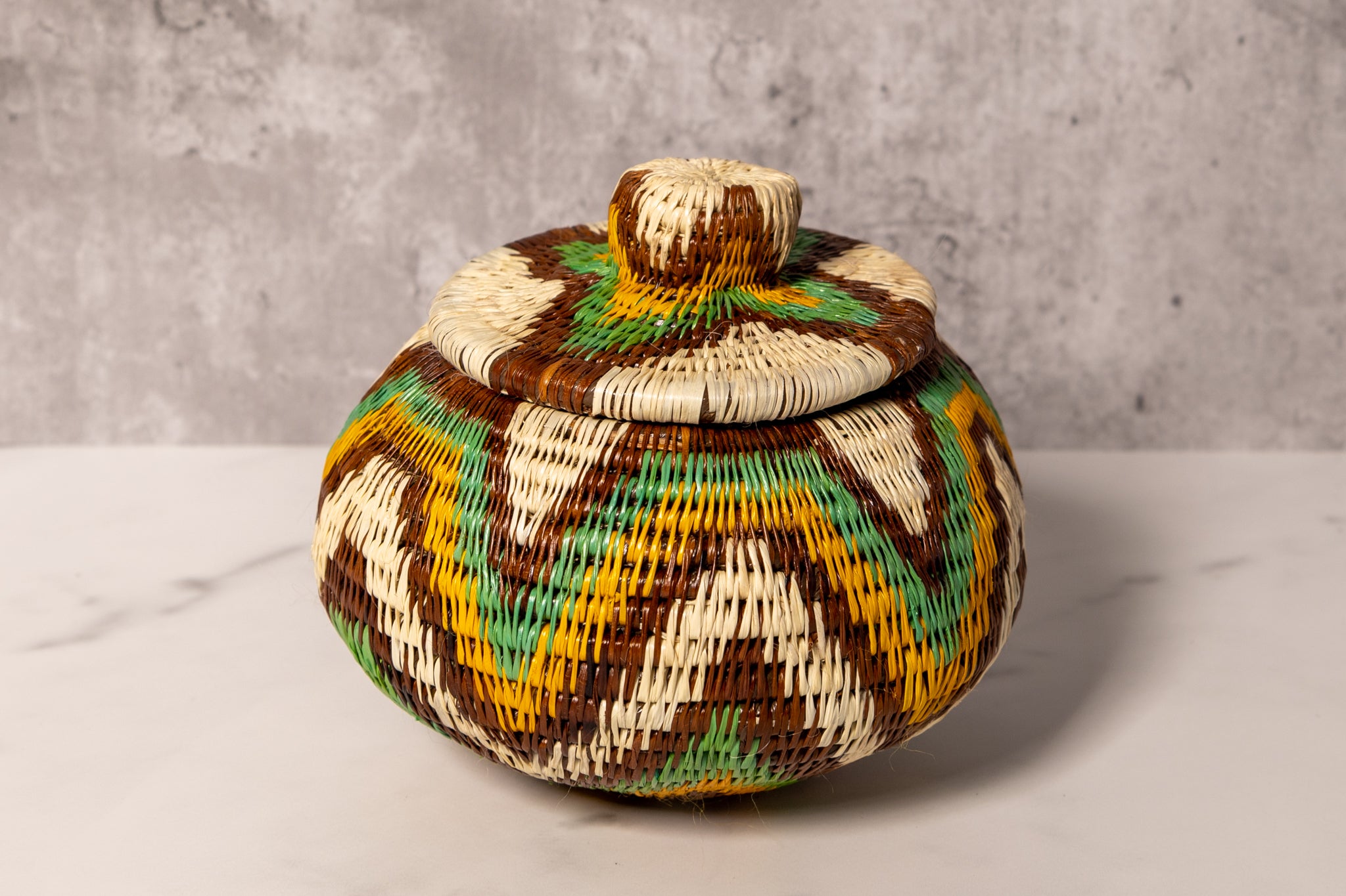 Surfing Waves Woven Basket With Top