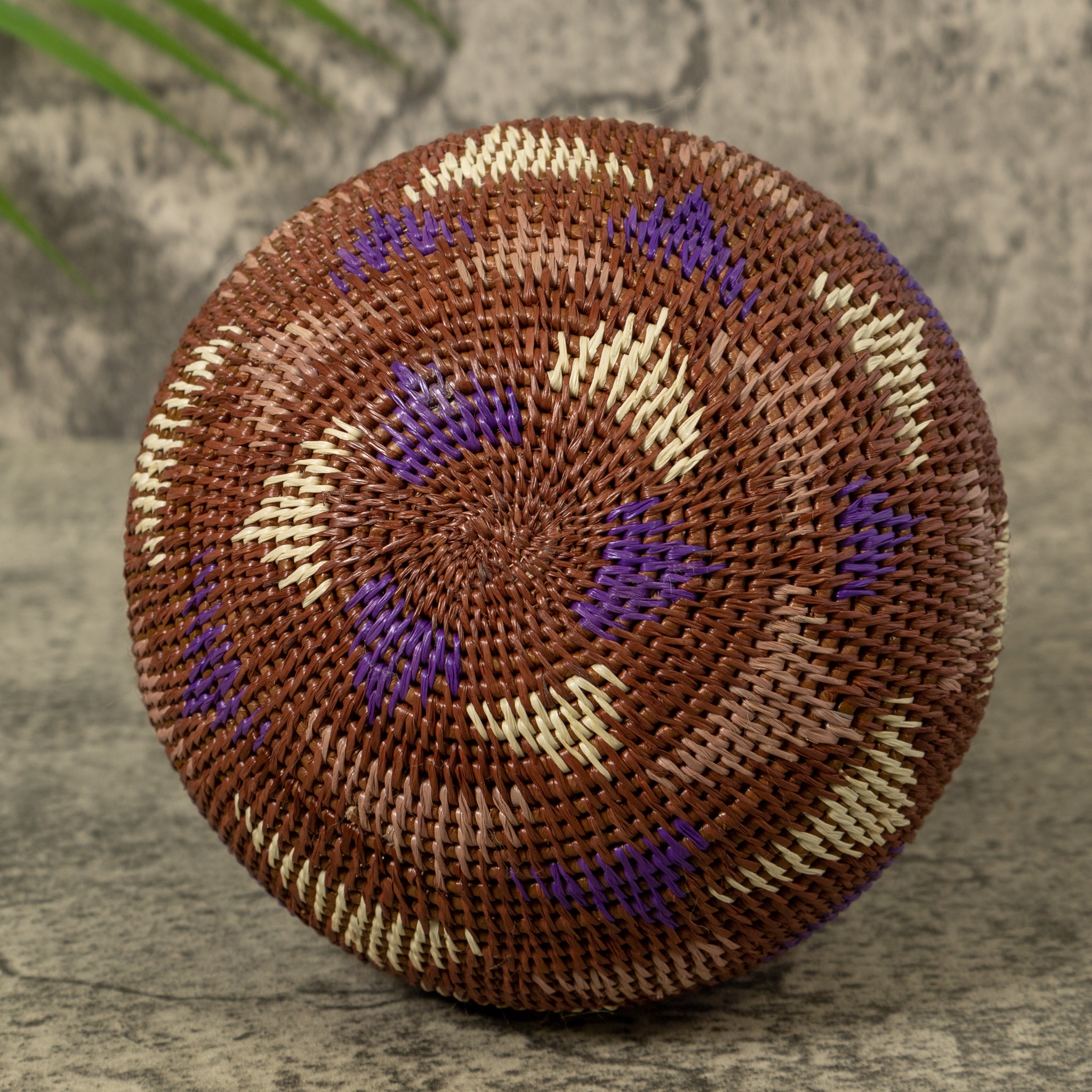 Purple Brown And White Diamond Design Jungle Rainforest Basket