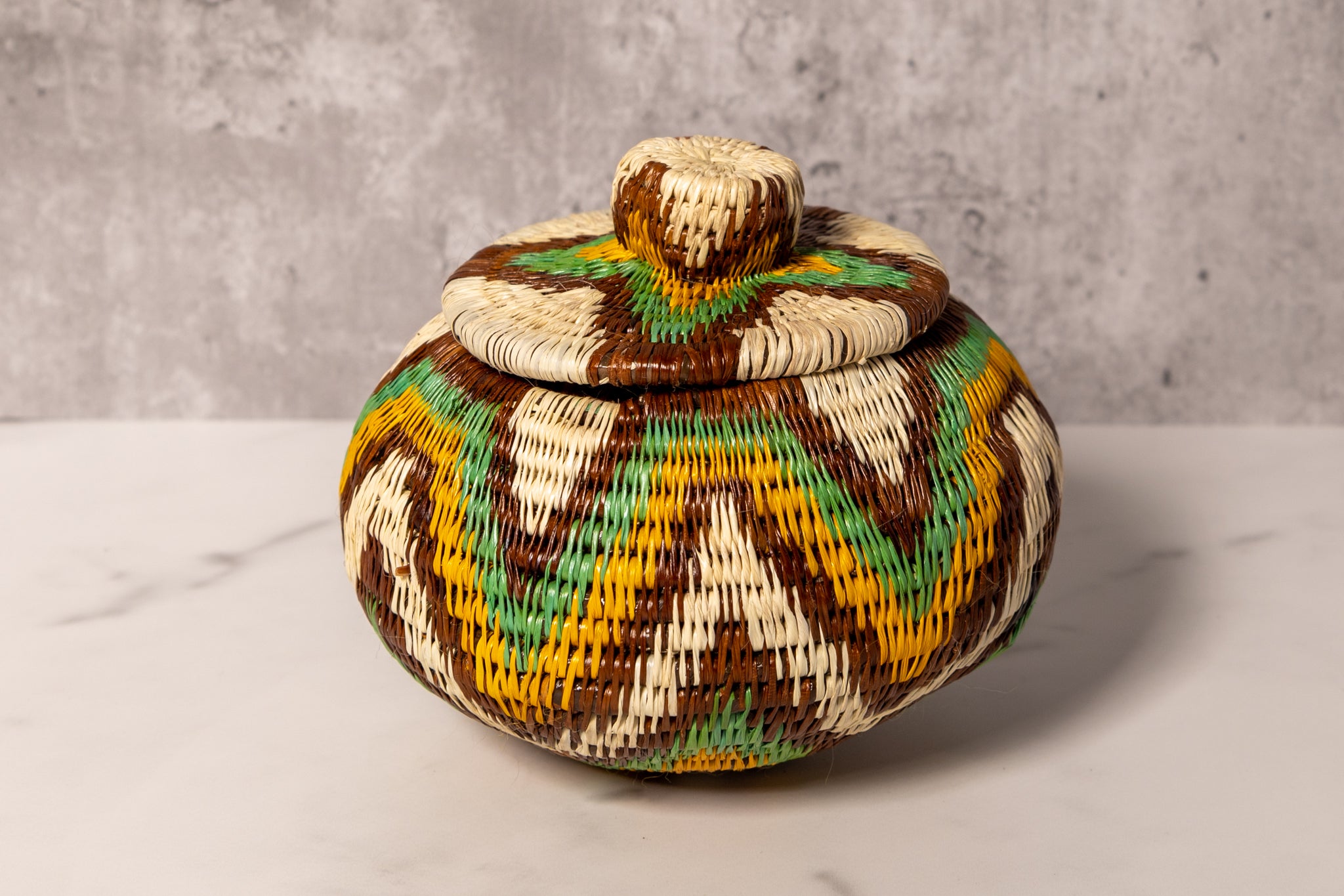 Surfing Waves Woven Basket With Top