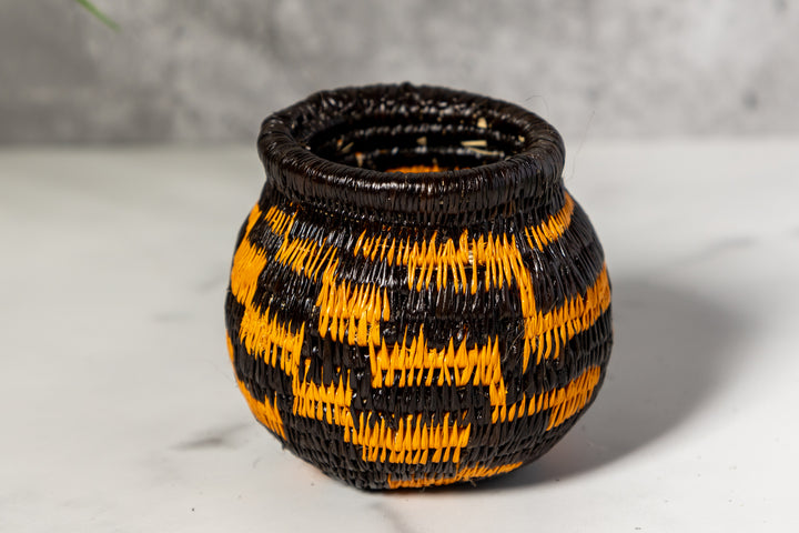Small Gold And Black Rainforest Basket