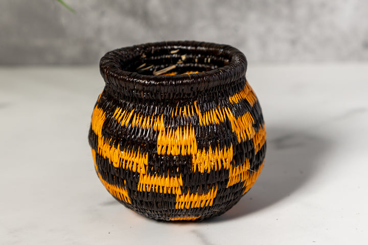 Small Gold And Black Rainforest Basket