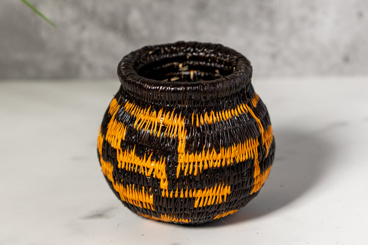Small Gold And Black Rainforest Basket