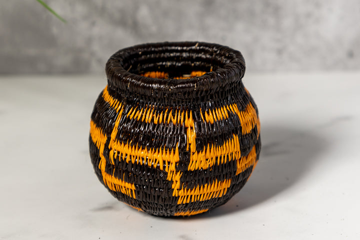 Small Gold And Black Rainforest Basket