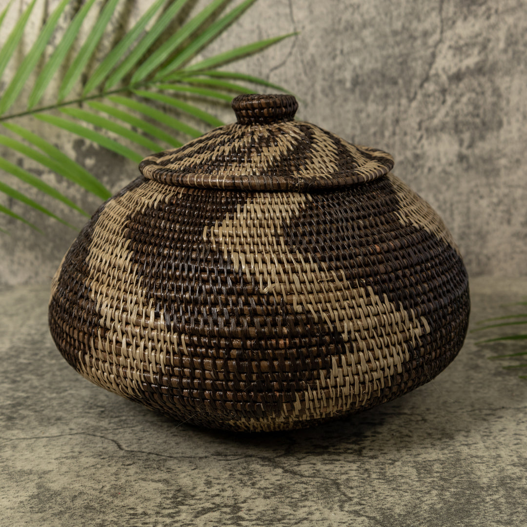 ZigZag Rainforest Basket With Top