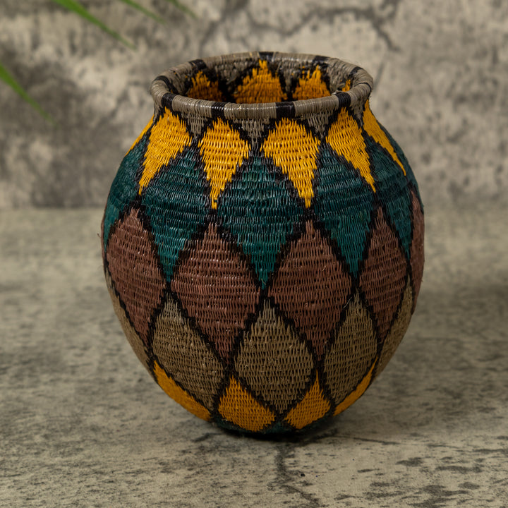 Green Gold and Brown Rainforest Basket