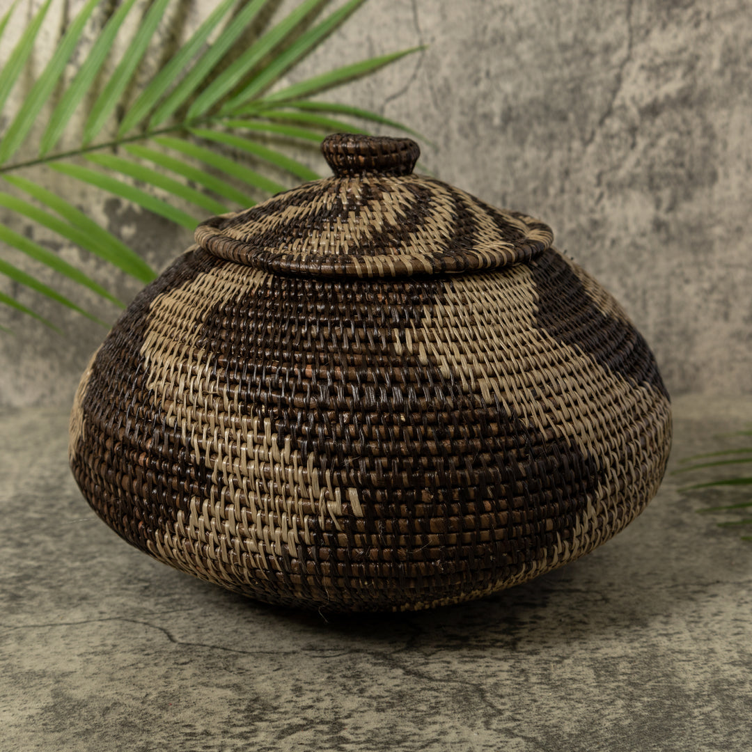 ZigZag Rainforest Basket With Top